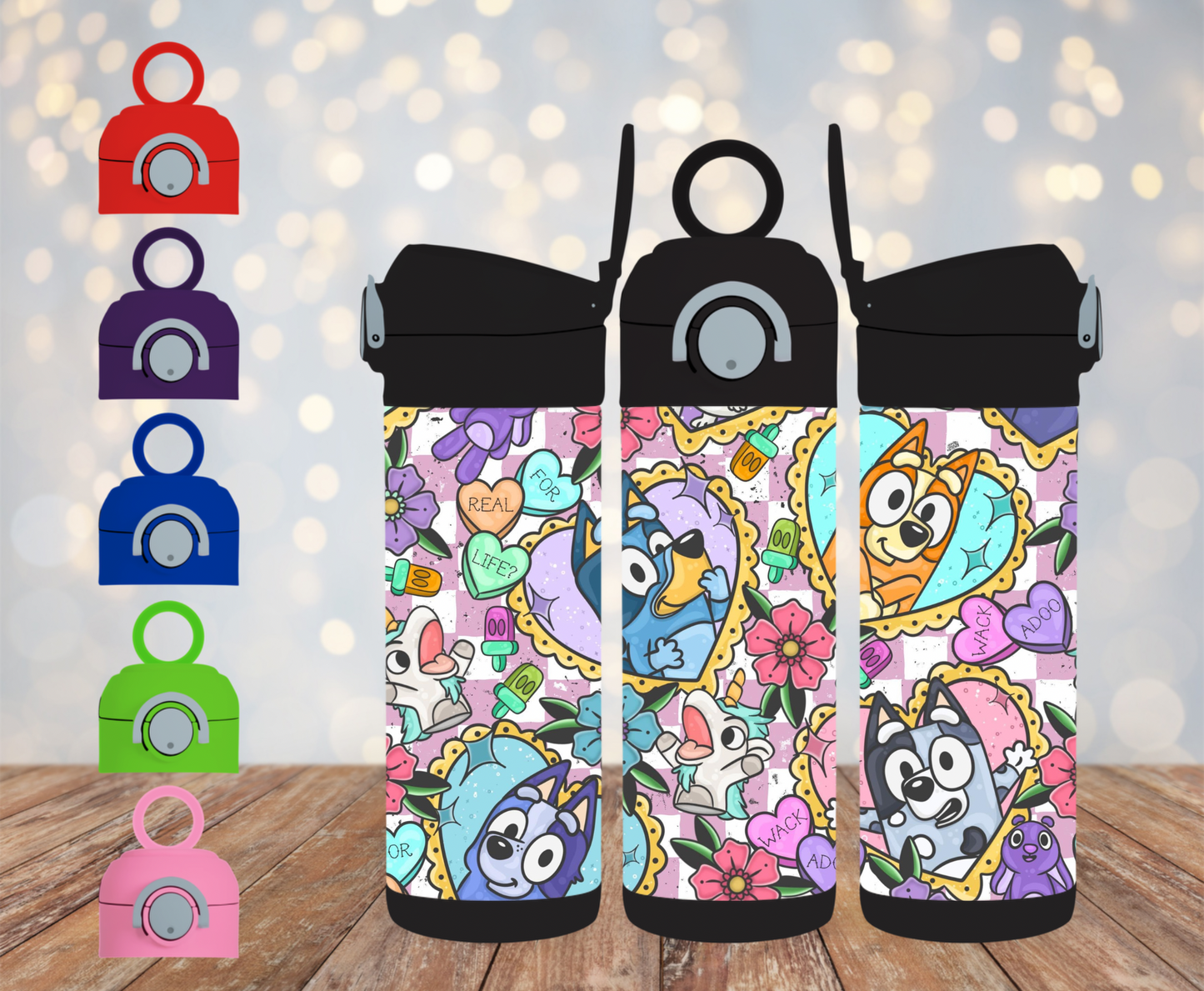 12oz Boho bluey tumbler