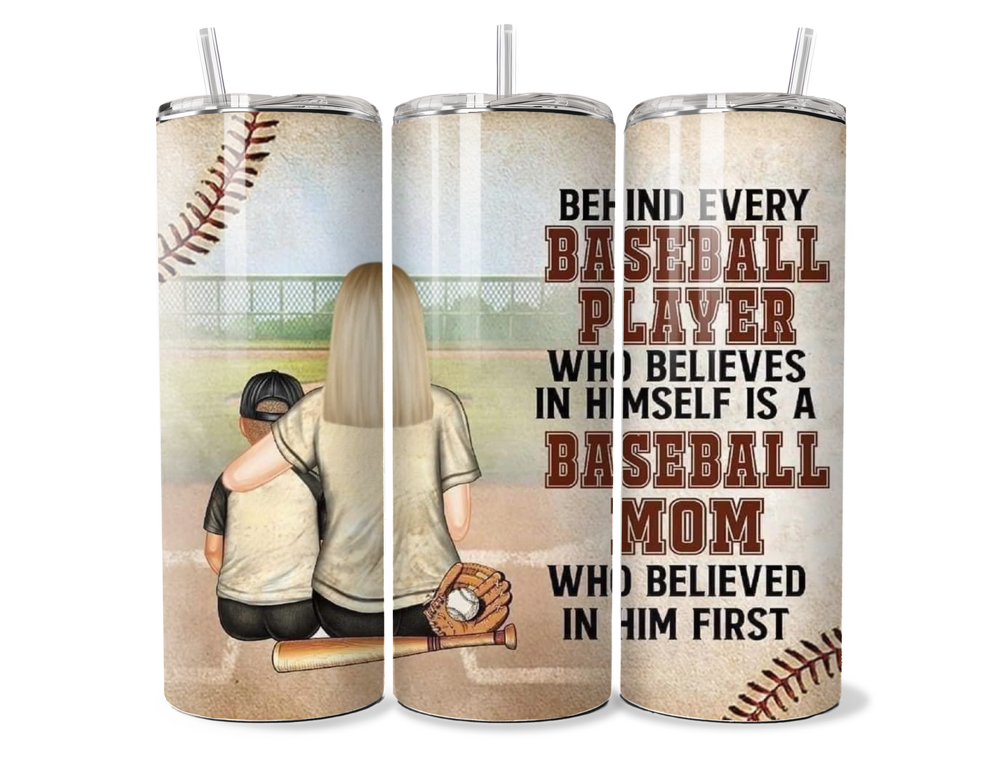 20oz Baseball mom tumbler