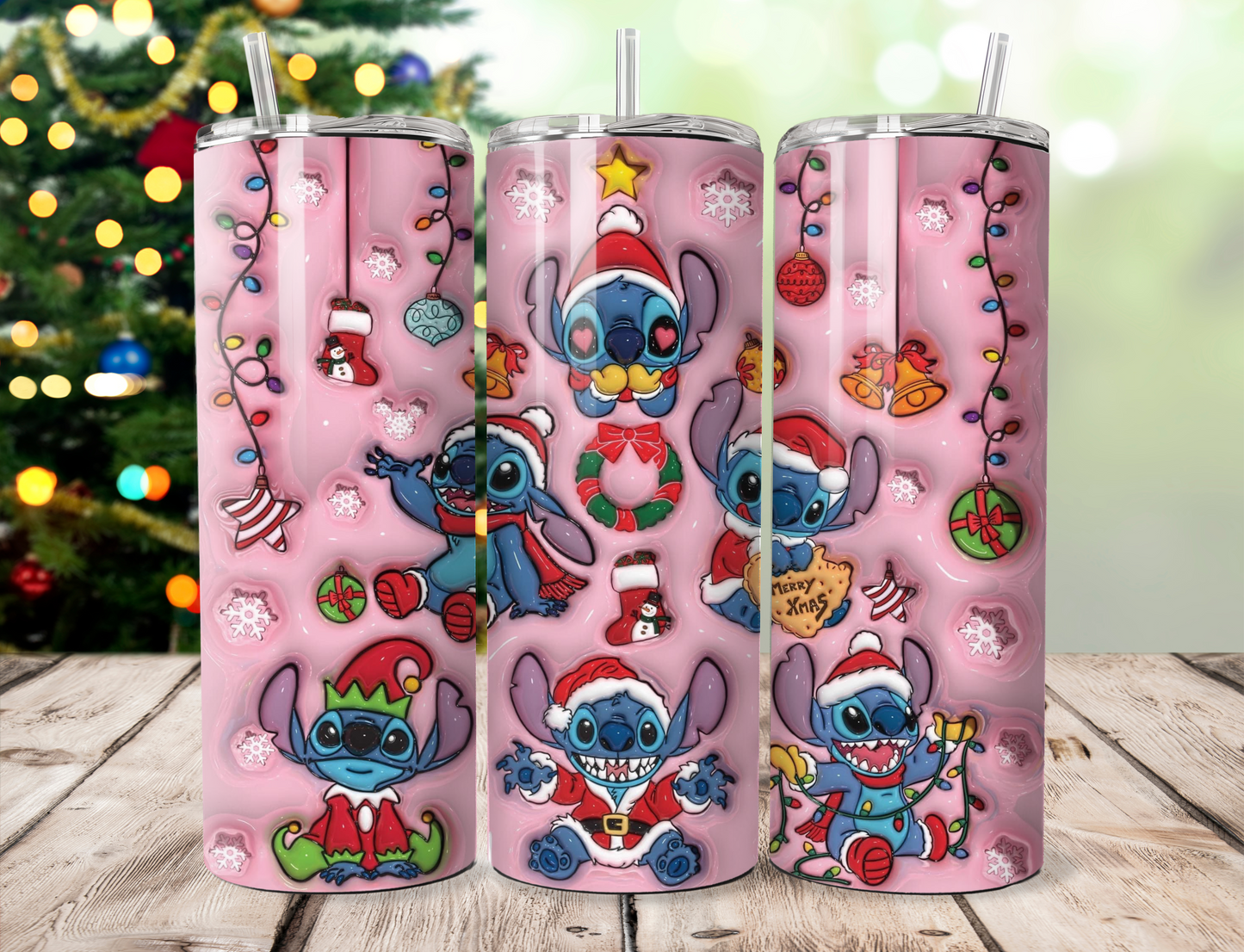 20oz Christmas Stitch tumbler