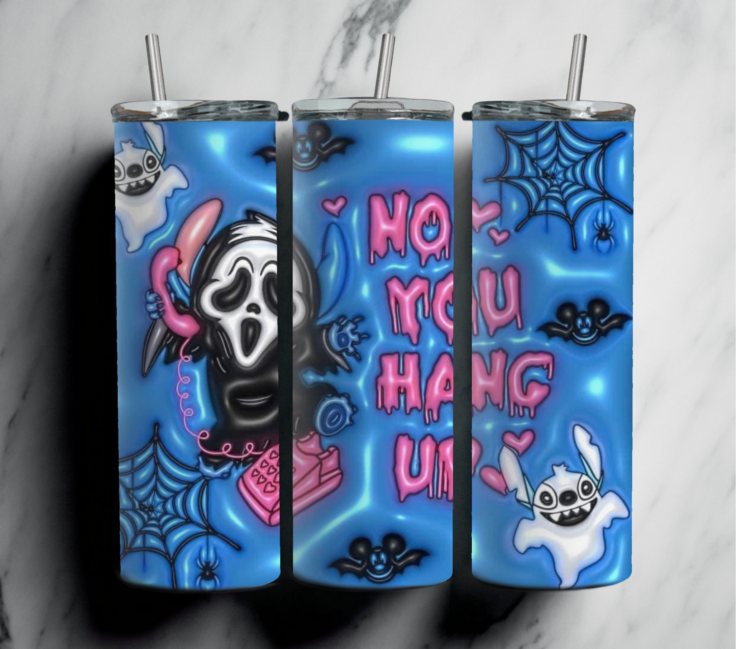 20oz ghost face 3D tumbler