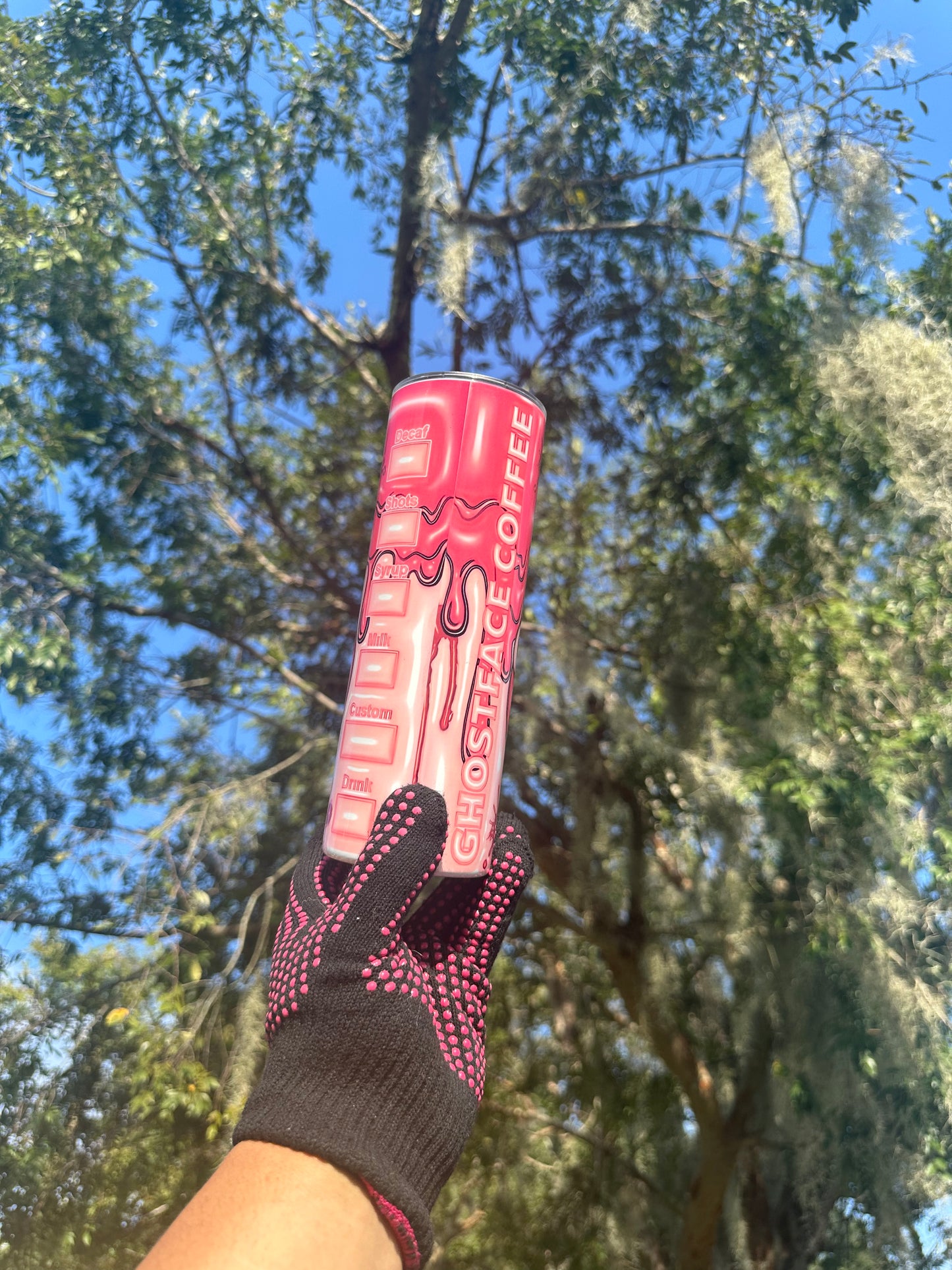 20oz 3D ghost face tumbler!