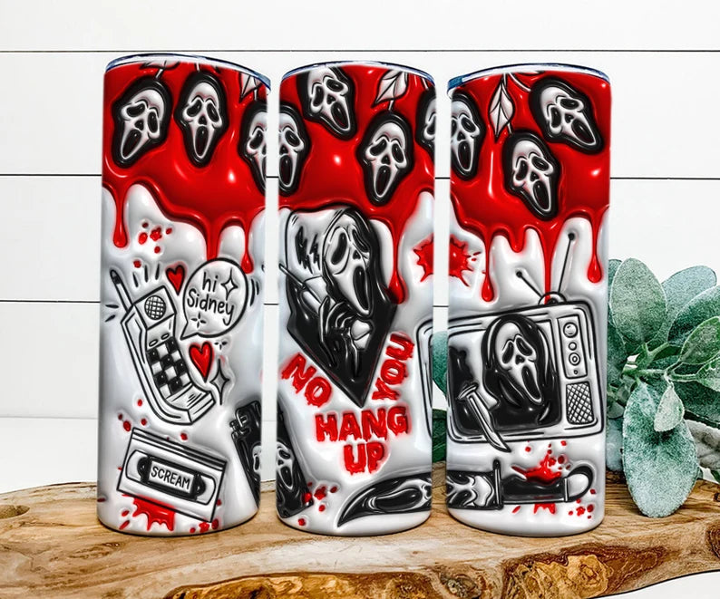 20oz 3D ghost face tumbler