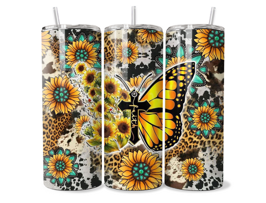 20oz sunflower faith tumbler