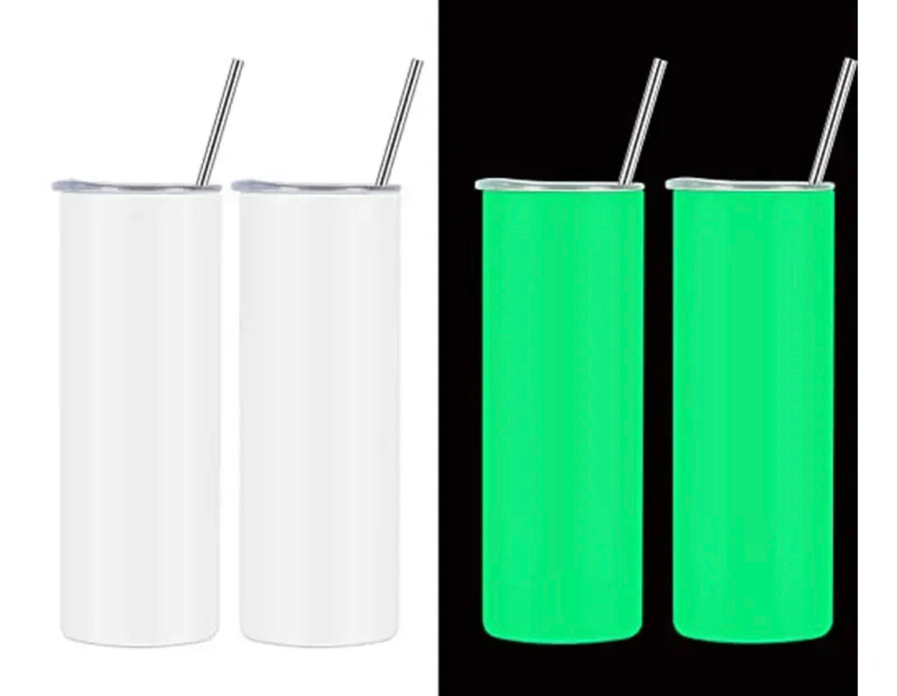 20oz custom glow in the dark tumbler