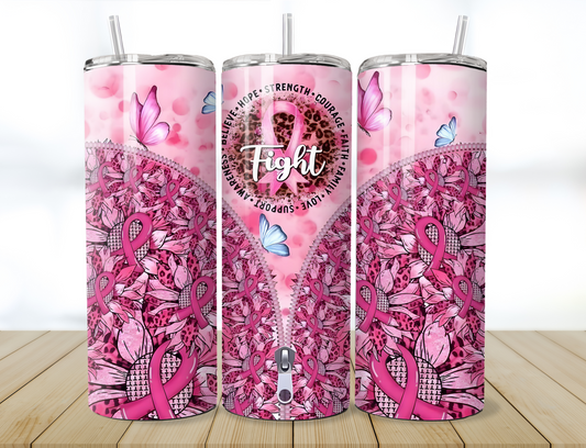 20oz Hope breast cancer awareness month tumbler