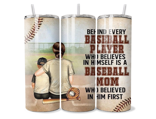 20oz Baseball mom tumbler