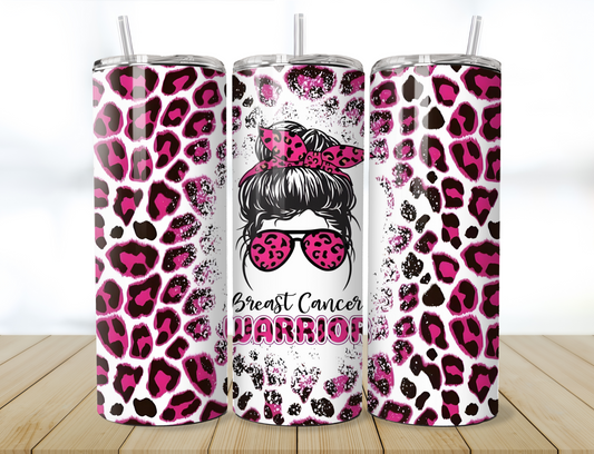 20oz breast cancer warrior tumbler