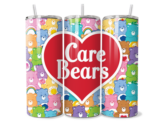 20oz Care Bear heart tumbler